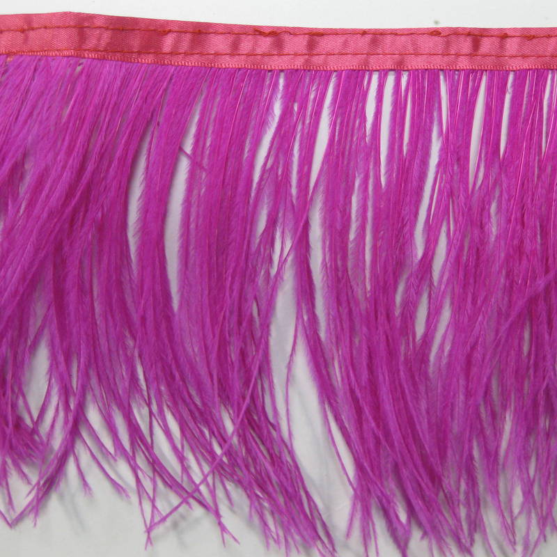 OSTRICH FRINGE HOT PINK